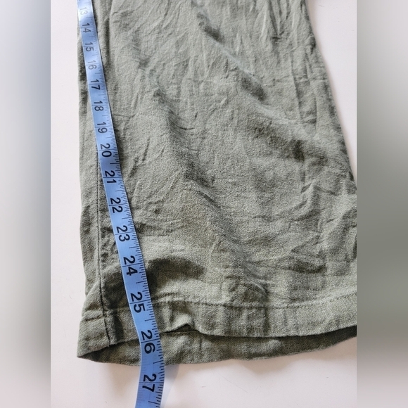 Rachel Rachel Roy Linen Blend Pull-on Cargo Pants Mole Grey Green Large - Picture 6 of 8